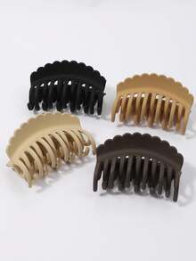 4套女士啞光和金色電鍍髮夾,甜美花朵設計髮夾,戶外包髮新鮮夾子,漸層頭飾