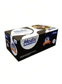 Máscara Descartável Tripla Preta c/Elástico c/50 - Medix - Preto - Visão 1