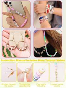 120 colors Colorful Clay Beads Jewelry Making Kit for Bracelet Making - 120 colors 12000pcs - View 5