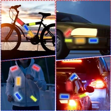 10入組汽車反光貼紙,道路交通安全夜間警示反光帶自粘發光汽車槓反光貼紙 - 綠色 - 查看 10