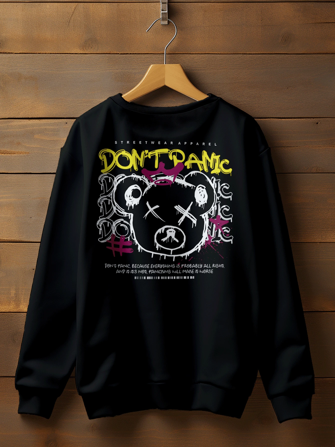 Men Sweatshirts - 黑色 - 查看 1