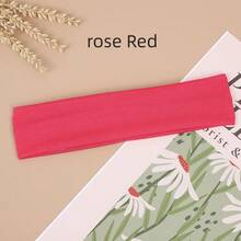 1條純色彈性髮帶,女士臉部清潔頭帶,簡約時尚的運動瑜珈窄頭帶