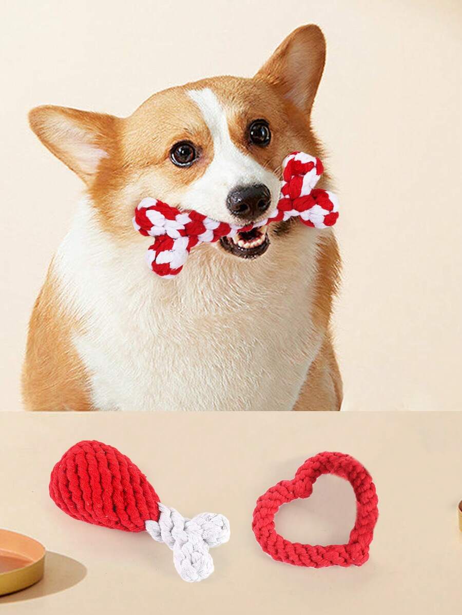 3入組彩色縐織寵物咬咬玩具,寵物室內消磨時間互動玩具