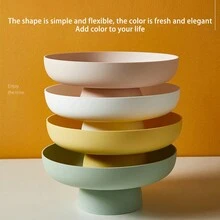 1 Pièce Centre De Table Pour Plateau De Fruits Rond Au Style Moderne Pour La Décoration De La Cuisine Et La Décoration De La Maison - Blanc - Voir 2