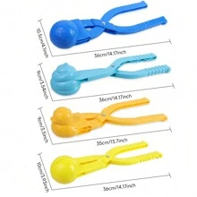 4pcs/set Snowball Maker Clip Toy Set With Four Different Styles, Suitable For Winter Outdoor Activities Such As Beach And Snowball Fights - Multicolor - View 2