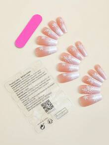 24 cái Giáng sinh Mịn màng Ngắn Móng Tay Nhấn Móng tay Bông tuyết Trắng Biến đổi dần Tiếng Pháp Trung bình Móng Tay Móng tay giả Có thể tái sử dụng Móng tay giả Đối với phụ nữ Và Giáng sinh Mịn màng Ngắn Móng Tay Nhấn Móng tay Bông tuyết Trắng Biến đổi dần Tiếng Pháp Trung bình Móng Tay Móng tay giả Có thể tái sử dụng Móng tay giả Đối với phụ nữ Và Cô gái - Nhiều màu - Xem 2