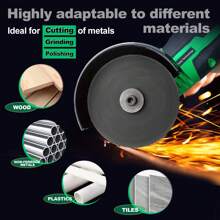 Mini Có thể sạc lại Đĩa nhạc Máy xay , Hai 1500mAh 12 V Pin , Có thể sạc lại , Nhẹ , 3.0 Inch ( 76 mm ) , 19 , 500 RPM , Tốc độ , Đối với Nhà  Sử dụng , Cắt kim loại , Gỗ Cắt , Đánh bóng , Mài - màu xanh lá - Xem 3