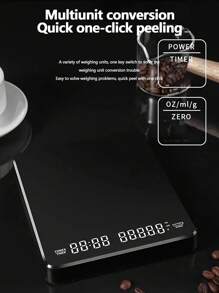 1pc Multi-Functional Kitchen Digital Scale, Coffee Scale With Timer, High Precision Cooking Scale, Italian Handheld Coffee Scale, Type-C Rechargeable Coffee Scale, Suitable For Brewing And Drip Coffee