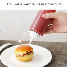 1pc Transparent Scale Display Squeeze Sauce Bottle 200ml/300ml For Ketchup, Salad Dressing, Honey, Jam And Other Condiments - Clear - View 6