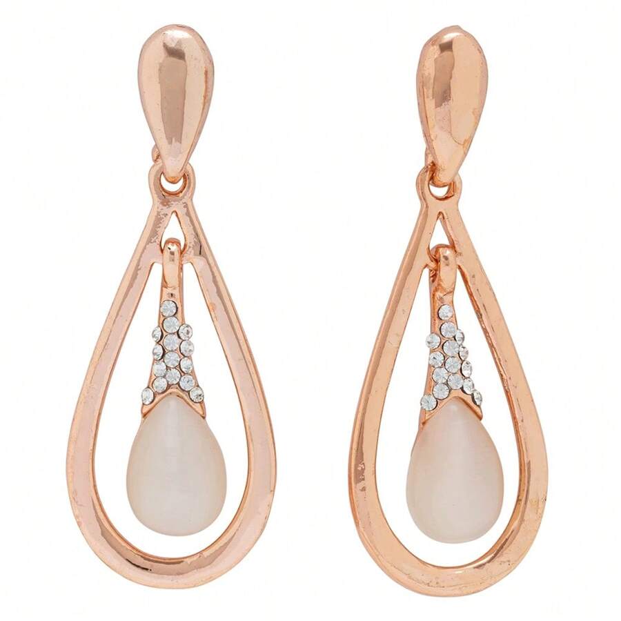 Stud Earrings - Hoa hồng vàng - Xem 1