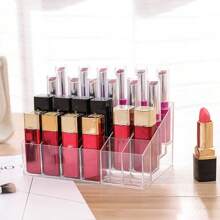 1 Pièce Boîte De Rangement De Maquillage Transparente À 24 Compartiments Pour Rouge À Lèvres, Cosmétiques, Conteneur Organisateur De Bureau, Chambre, Maison, Chambre Rose, Décoration De Salon, Articles De Voyage, Sac Cadeau, Cadeaux Pour Maman, Papa, Homme, Amis, Enseignant, Anniversaire, Mariage, Bureau, Étagères, Accessoires, Boîtes Cadeaux, Cadeau Drôle, Rangement
