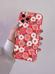 1 个红色圣诞花图案软保护手机壳，兼容 Iphone11/12/13/14/15/15pro/15 Plus/15 Promax/7plus/8plus/x/xs Max/xr/11pro/12pro/13pro/14pro/12mini/13mini/11promax/12promax/13promax/14promax/14plus/6/6s/6plus/7/8/se 和 Samsung Galaxy - 彩色 - 查看 2