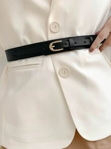1個高端黑色腰帶,作為連衣裙裝飾和女士西裝外套的配套之選 - 黑色 - 查看 2
