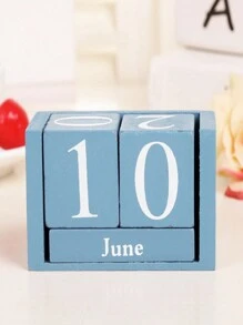 1pc New 2024 Design Simple Creative Wooden Long Calendar Ornament For Living Room, Desk, Study, Store Countertop Decoration - Multicolor - View 4