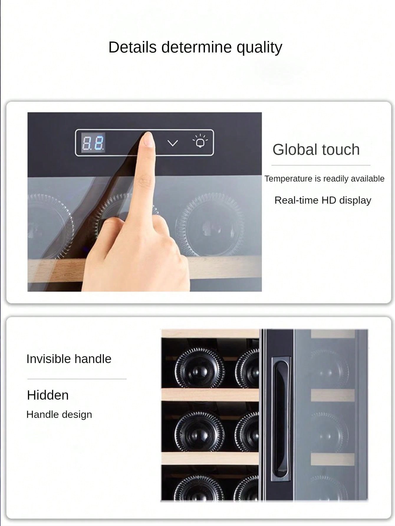 1pc Temperature Controlled Wine 12bottle Capacity, Miniature