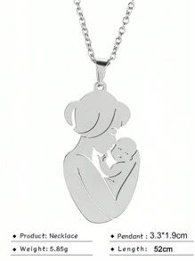 1 Miếng Của phụ nữ Thép không gỉ Mẹ & Em bé & Có thai Mẹ Dây chuyền , Tuyệt vời Qủa tặng Đối với Ngày lễ Mẹ Và Ngày lễ Tạ Ơn - loạt phim mẹ - Xem 18