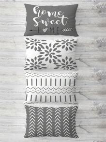 4 Strzałka Serce Geometryczny - Szary - Wielokolorowe - Zobacz 4