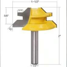 Broca Route Fresar Para Ensamble A 45° Para Madera 1-1/2'' - Amarillo - Ver 5