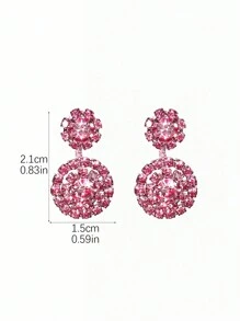 華美水晶耳釘女士1對