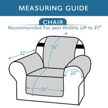 Reversible Sofa Cover Couch Slipcover Water-Repellent Anti-Slip Washable Armchair Loveseat Sofa With Elastic Strap Furniture Protector For Pet Dog - Cà phê nâu - Xem 9