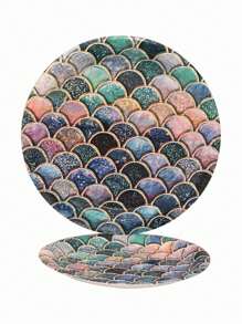 10入組7吋9吋晚餐盤,加厚紙板美人魚卡通魚鱗圖案主題一次性紙盤晚餐盤紙盤。可堆肥,光學紙盤。適合生日嬰兒派對婚禮夏威夷海洋派對餐廳婚禮,適合婚禮、嬰兒派對、生日、畢業晚宴、野餐、生日派對、家庭聚會、露營、戶外派對,適用於所有季節