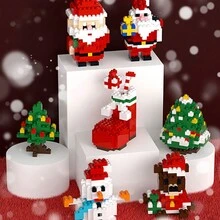 1 Pieza Juguete De Bloques De Construcción De Muñeco De Nieve De Navidad - muñeco de nieve de navidad - Ver 3