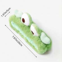 1頭有趣的卡通青蛙頭帶,適用於泡澡或洗臉,非常適合面膜使用 - 綠色大眼青蛙 - 查看 4
