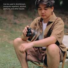 1入黑色噴霧瓶,戶外80毫升噴霧瓶,扣環式噴霧瓶,壓式消毒瓶,旅行攜帶塑膠瓶