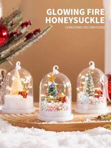 1入聖誕雪景裝飾桌面擺件夜燈,適用於聖誕禮物,櫥窗陳列,場景裝飾和創意掛飾 - 彩色 - 查看 3