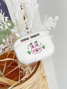 Hộp đựng tai nghe không dây chống thất lạc hình thỏ hoạt hình dễ thương cho Airpod Pro 2nd, Vỏ bảo vệ mềm tương thích với Airpod thế hệ 2. - Trong sáng - Xem 3