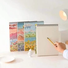 Cuaderno De Dibujo A4 Con Espiral Y 50 Hojas Para Dibujar - Verde - Ver 8