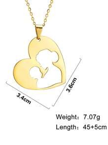 1 Miếng Của phụ nữ Thép không gỉ Mẹ & Em bé & Có thai Mẹ Dây chuyền , Tuyệt vời Qủa tặng Đối với Ngày lễ Mẹ Và Ngày lễ Tạ Ơn - loạt phim mẹ - Xem 15