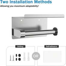 1pc Silver Paper Towel Holder - Silver - View 4