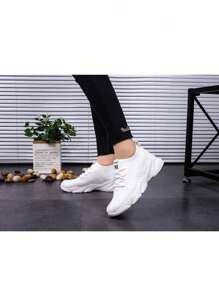 Tenis Deportivos Con Suela Blanda Transpirable Para Mujer - Blanco - Ver 3