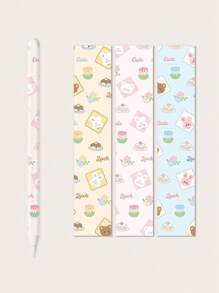 3pcs Cute Cartoon Animals Apple Pen Skin Stickers, Made Of High Quality Waterproof And Scratch-Resistant PVC Material Compatible With Apple Pen (Pencil2), Add Personalized Decoration And Protect The Surface Of The Apple Pen, Ready To Peel And Stick, 6.25x3.85 Inches