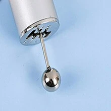 1pc Metallic Gearshift Head Car Keychain Pendant - Silver - View 5