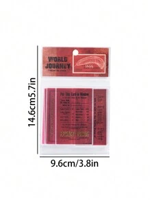 1本/20張世界旅遊主題復古備忘錄,diy裝飾用紙張 - 彩色 - 查看 6