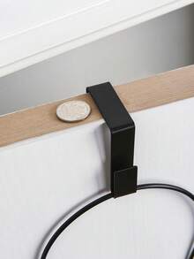 帽子收納組合掛鈎,適用於帽子,宿舍櫥櫃門、牆壁、袋子,無需打孔收納架 - 黑色 - 查看 4