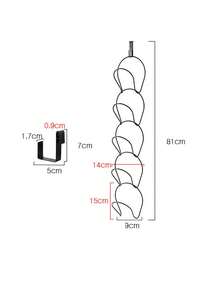帽子收納組合掛鈎,適用於帽子,宿舍櫥櫃門、牆壁、袋子,無需打孔收納架 - 黑色 - 查看 5
