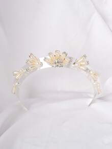 1 件套女式波西米亞風格珍珠合金裝飾髮帶適合婚禮和派對