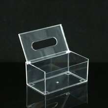 Clear Acrylic Tissue Box With Flip Cover, 1pc, Home Stuff, Table, Home Decorations, Home Organization And Storage, Room Decor, Room Decor Bedroom, Kitchen Accessories, Kitchen Tools, Organizer Kitchen, Travel, Holiday,Tissue Box Holder,Napkin Holder,Festival Family Gathering,Kitchen Dining Table DecorFor Home Kitchen Bedroom Living Room Dining Room, Home Decoration Accessories, Decorative Box,Women Wedding Gift,Summer Travel Holiday Festival Must-Have