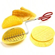 Pinzas Para Tacos Acero Inoxidable Hacer Tortillas Caseras.Máquina para hacer conchas de tortilla de acero inoxidable, molde para freír en forma de L, conchas de taco prensadas, utensilios de cocina - Rojo - Ver 3