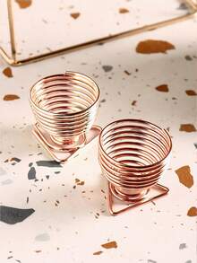 1個金屬美妝蛋收納架，葫蘆海綿化妝蛋和彩妝海綿干架，防黴防腐化妝品收納架 - 粉色 - 查看 5