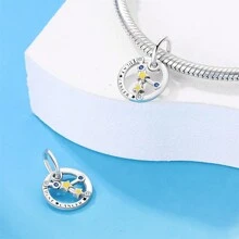 925 Silver Zodiac Sign Pendant Featuring Cubic Zirconia - Sterling Silver 12 Zodiac Signs Pendant-Virgo - View 5