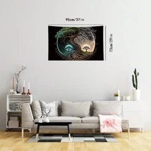 1PC Fashion Tapestry Wall Art Large Tapestry Mural Home Decor Backdrop For Bedroom Living Room, Room Decor, Room Stuffs, Flags For Room - 5 - View 3