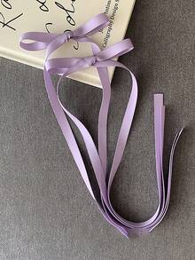 1入組彩色長緞帶蝴蝶結髮夾,女孩髮飾 - 彩色 - 查看 7