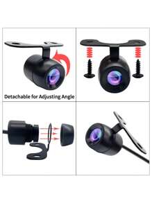GMAIPOP Cámara De Reversa Del Coche Hd Visión Nocturna Ángulo Amplio Cámara De Estacionamiento De Vista Trasera A Prueba De Agua Ccd Led Monitor De Respaldo Automático Imagen En Color - Negro - Ver 4