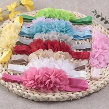 10 Peças Conjunto de Faixas de Cabeça Infantil em Forma de Flor Nevada de Chiffon, Adereços de Fotografia, Presentes de Aniversário, Amor no Dia dos Namorados