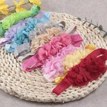 10 Peças Conjunto de Faixas de Cabeça Infantil em Forma de Flor Nevada de Chiffon, Adereços de Fotografia, Presentes de Aniversário, Amor no Dia dos Namorados