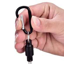 Double Magnetic Card Ring Hook - Black - View 1